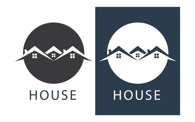 Home House Building Logo Vector V34 Logo Template