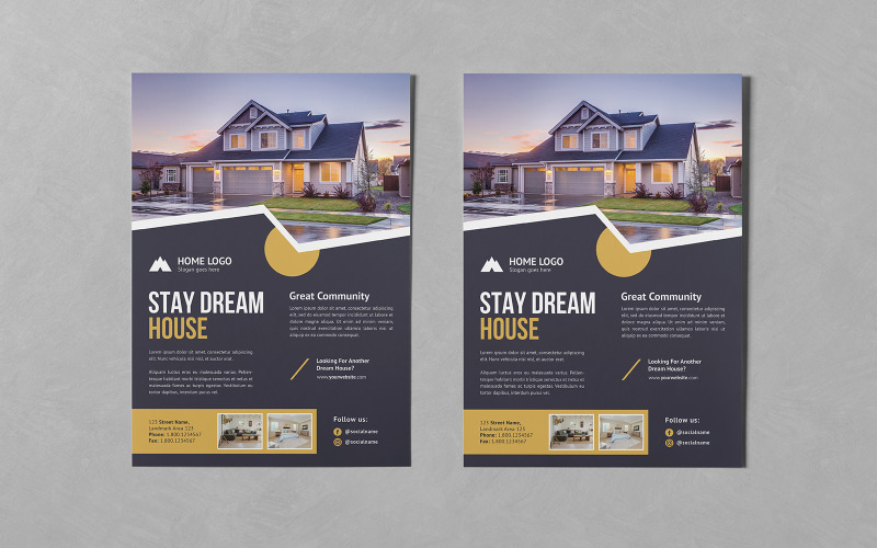 Real Estate Agency Design Flyers Corporate Identity