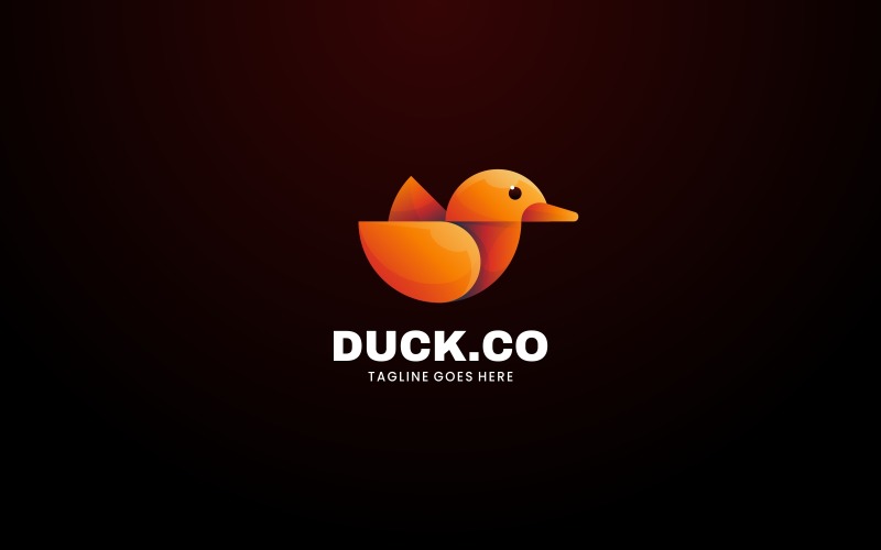 Vector Duck Gradient Logo Style Logo Template