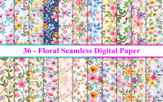 Floral Seamless Pattern, Flower Seamless Pattern