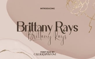 Brittany Rays Stunning And Elegant Font Duo