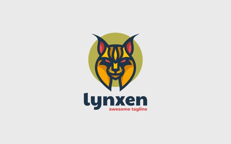 Lynx Simple Mascot Logo Style Logo Template