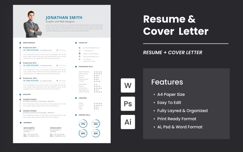 Modern Resume And Cover Letter Template Resume Template