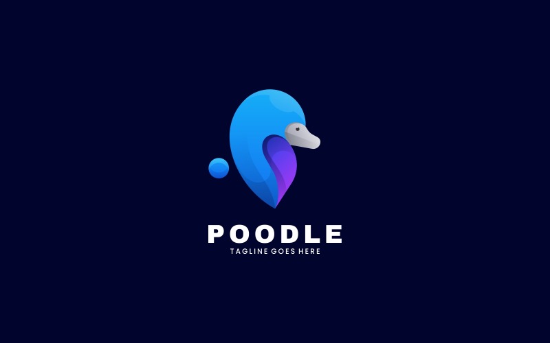 Poodle Gradient Logo Style Logo Template