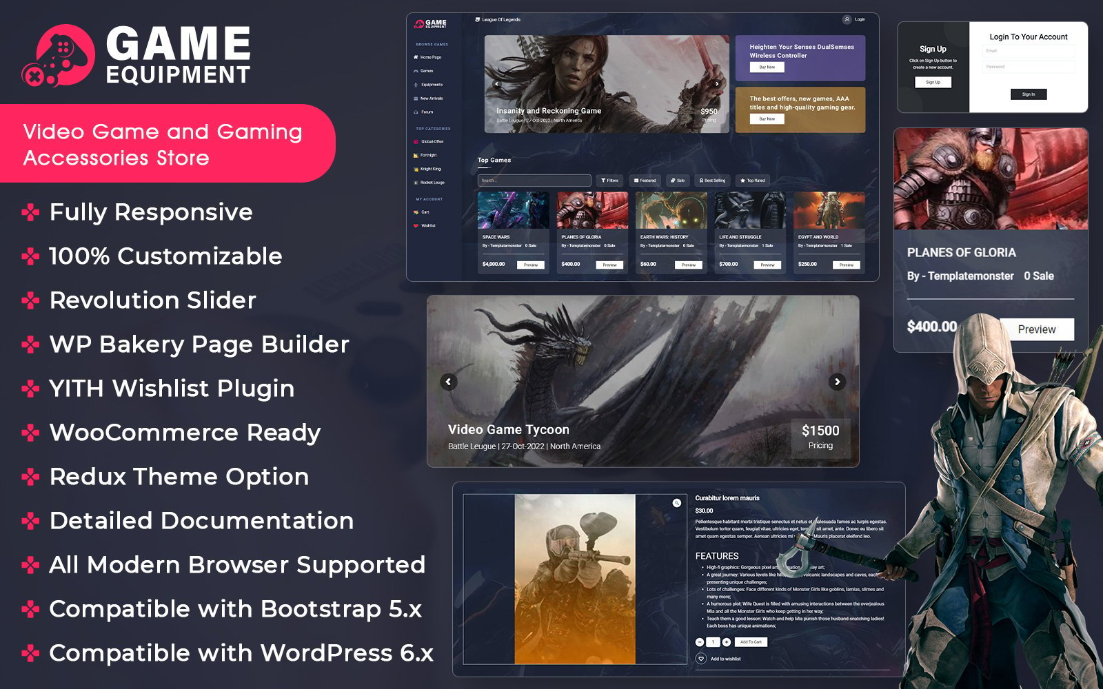 Kit Graphique #251073 Game Gamer Divers Modles Web - Logo template Preview