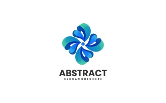 Abstract Flower Gradient Logo Style