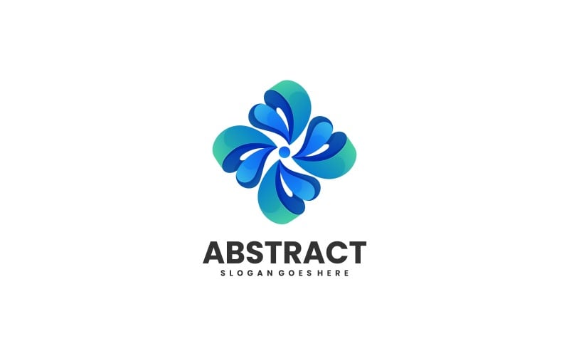 Abstract Flower Gradient Logo Style Logo Template