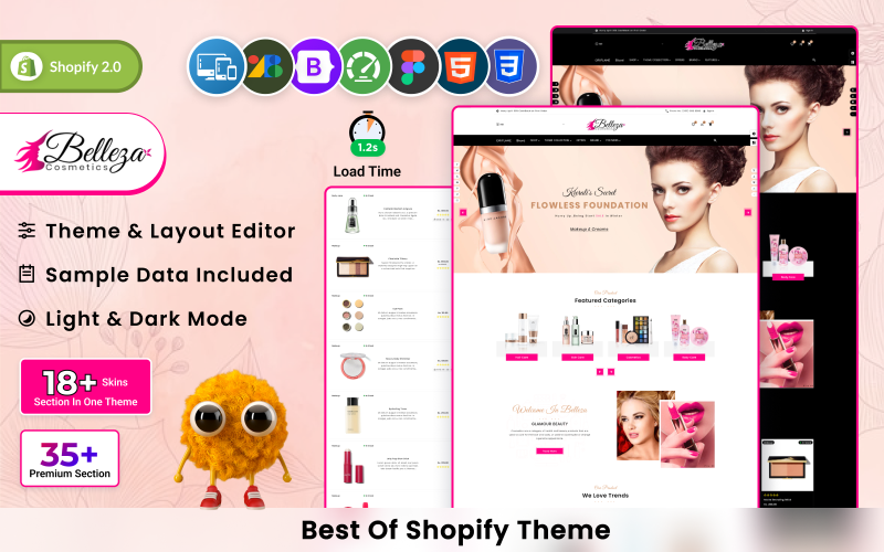 Belleza - Mega Beauty Cosmetics Super Shopify 2.0 Store Shopify Theme