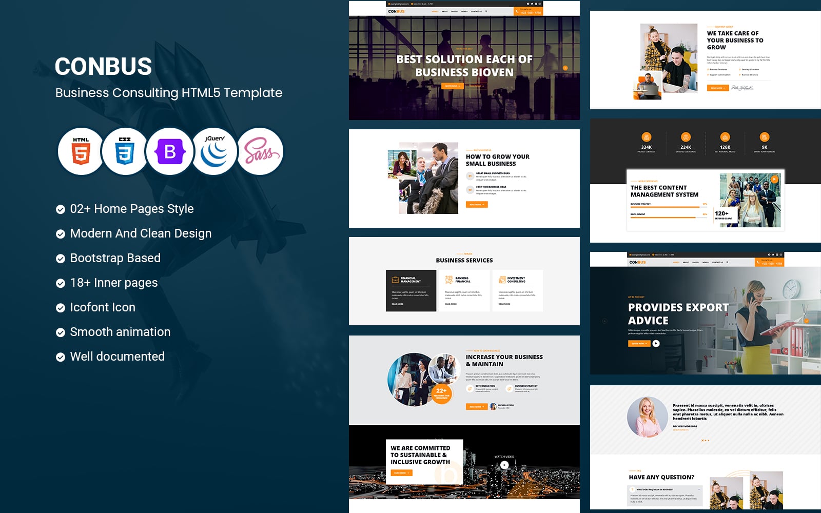 Conbus - Multipurpose Business, Corporate, Agency Website Template