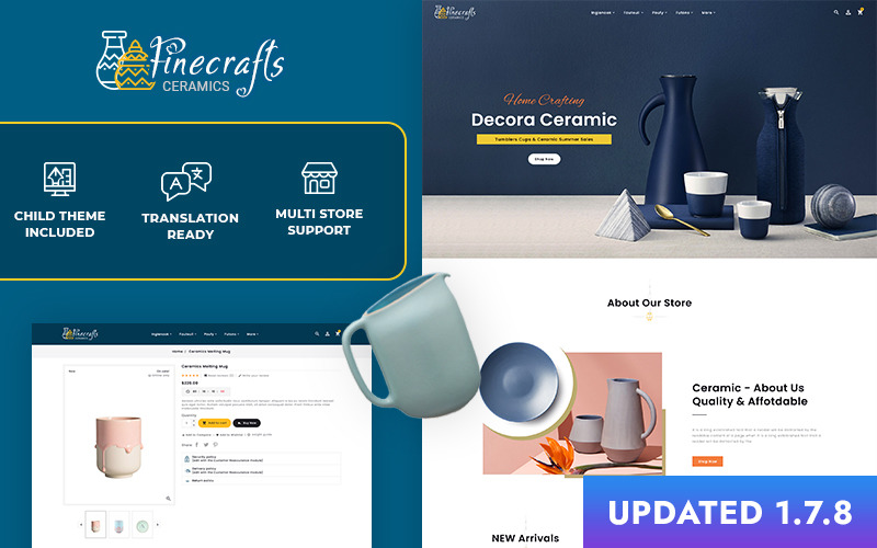 Finecrafts - Ceramics & Pottery PrestaShop Template PrestaShop Theme