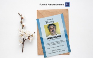 Funeral Announcement Invitation Corporate Identity Template