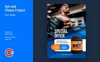 Gym & Fitness Product Poster Template