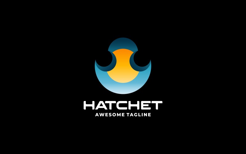 Hatchet Gradient Colorful Logo Logo Template