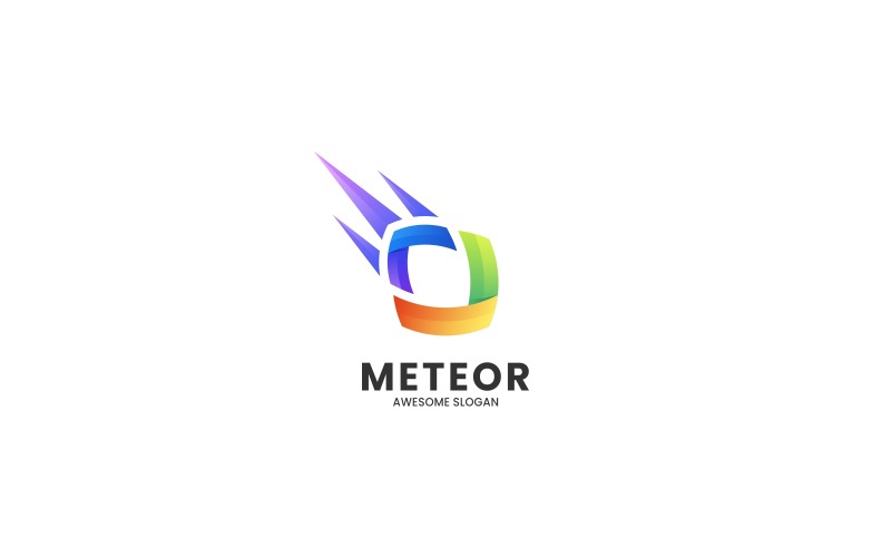 Meteor Gradient Colorful Logo Style Logo Template
