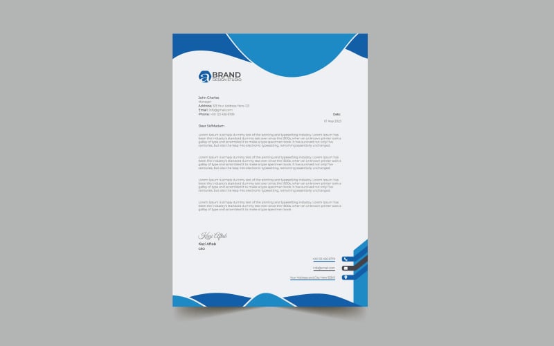 Modern Letterhead pad Template Design Nice to see one Corporate Identity