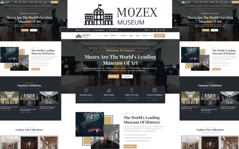 Mozex - Museum and Artists HTML5 Template Website Template