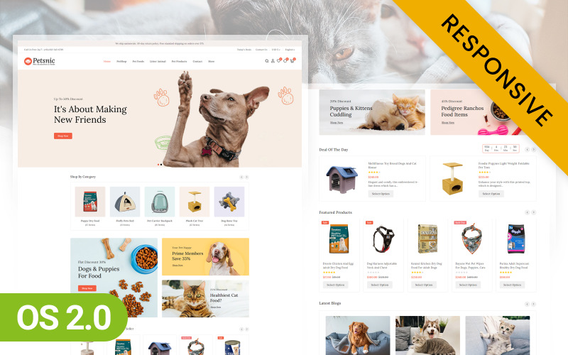 Petsnic - Pets Store Shopify 2.0 Responsive Theme Shopify Theme