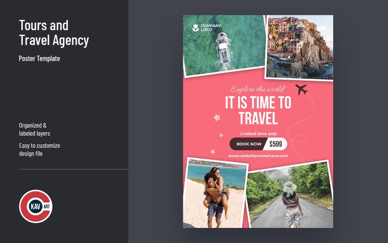 Tours And Travel Agency Poster Template Corporate Identity