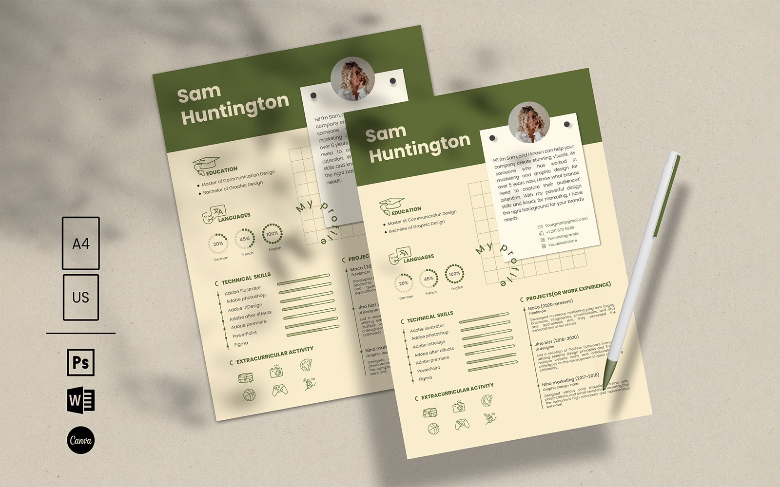 Kit Graphique #251110 Resume Template Divers Modles Web - Logo template Preview