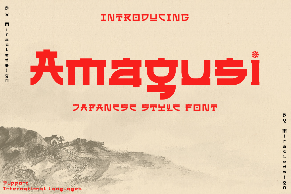 Amagusi Japanese Style Font