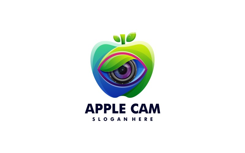 Apple Camera Gradient Logo Style Logo Template