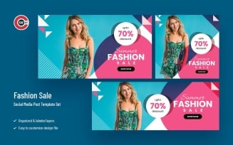 Fashion Offer Promo Social Media Banner Set