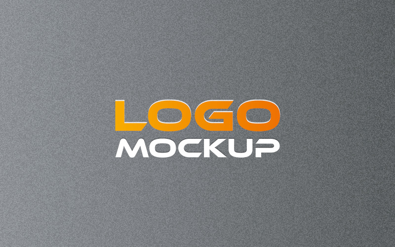 Realistic Logo Mockup In Straight wall Backgrond Product Mockup