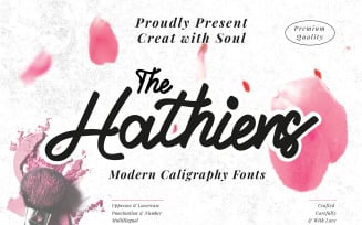 The Hathiens - Modern Script Fonts