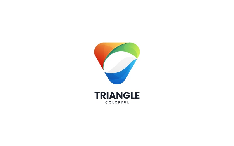 Triangle Color Gradient Logo Design Logo Template