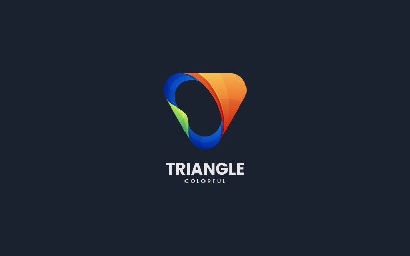 Triangle Gradient Color Logo Style Logo Template