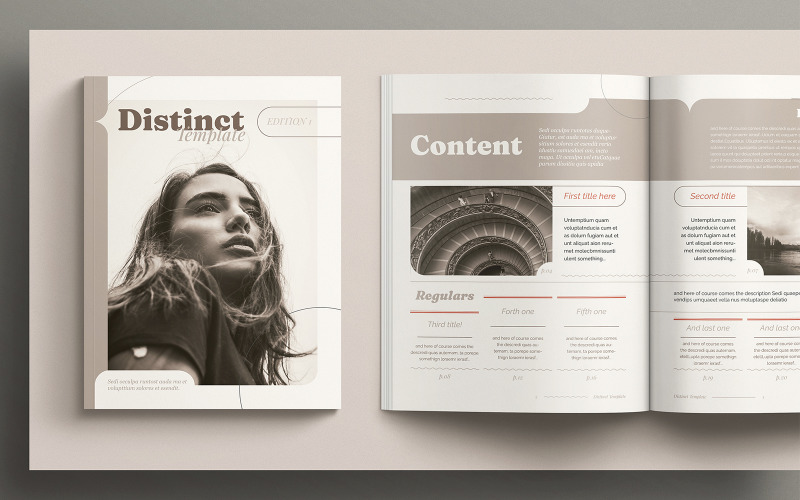 28 Pages Distinct Template Magazine Template