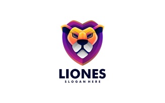 Lion Gradient Colorful Logo Design