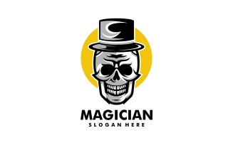 Magician Skull Simple Logo