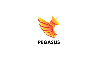 Pegasus Color Gradient Logo Style
