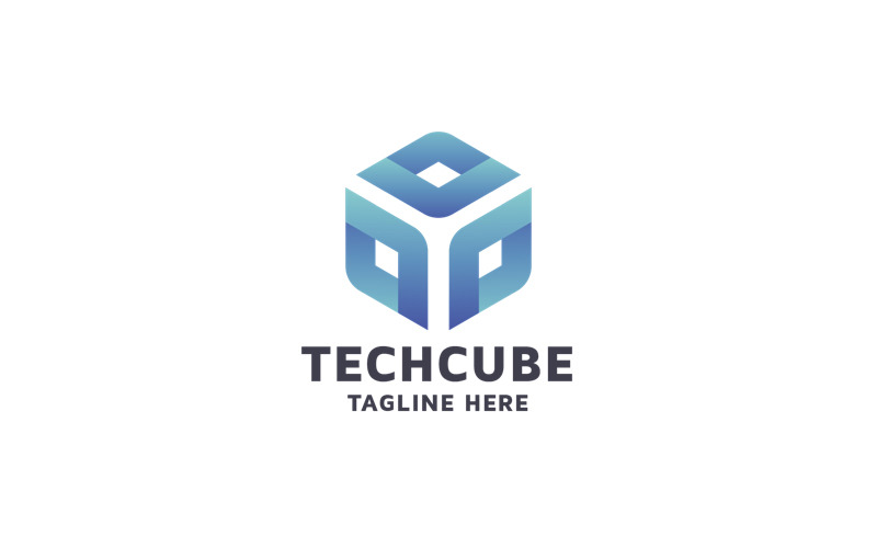 Professional Tech Cube Logo Logo Template