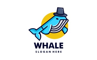 Whale Simple Mascot Logo Template