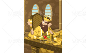 King Midas Vector Illustration