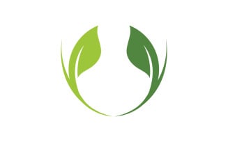 Leaf Green Logo Vector Nature Elements V14