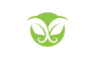 Leaf Green Logo Vector Nature Elements V18