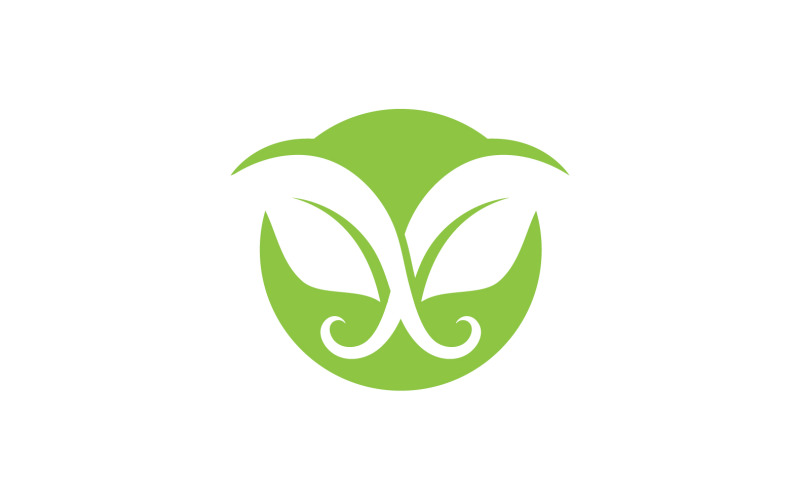 Leaf Green Logo Vector Nature Elements V26 Logo Template
