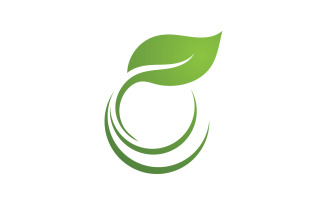 Leaf Green Logo Vector Nature Elements V7