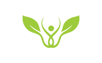 Leaf Green Logo Vector Nature Elements V8