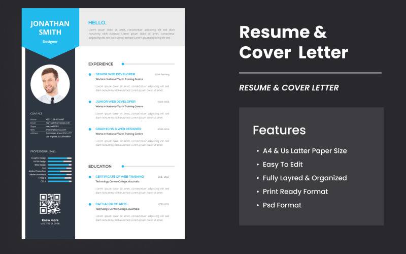 Minimalist Resume And Cover Letter Resume Template
