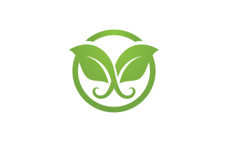 Leaf Green Logo Vector Nature Elements V38