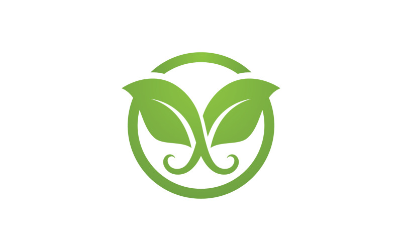Leaf Green Logo Vector Nature Elements V38 Logo Template