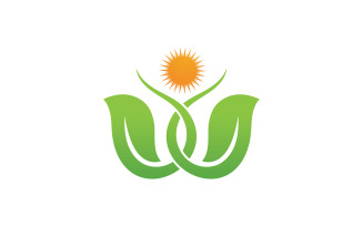 Leaf Green Logo Vector Nature Elements V40