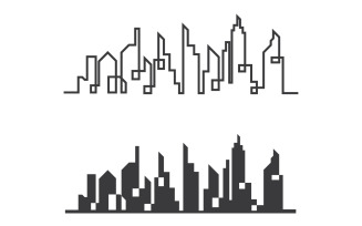 Modern City Building Home Logo Vector V15