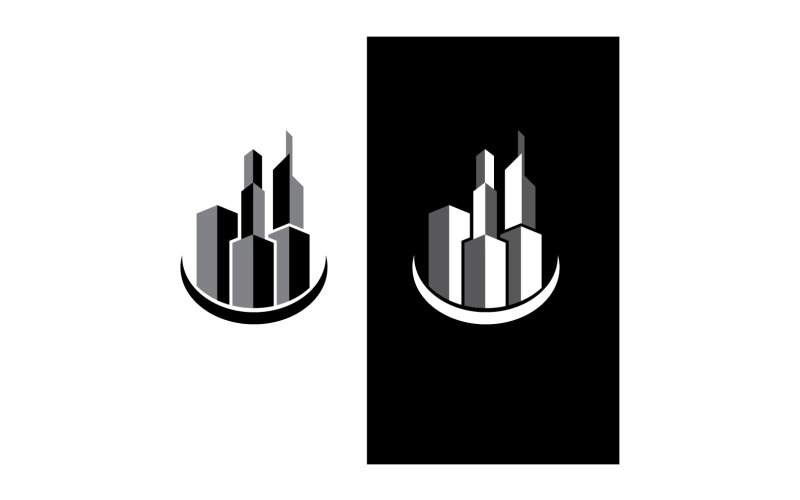 Modern City Building Home Logo Vector V17 Logo Template