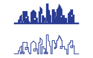 Modern City Building Home Logo Vector V7