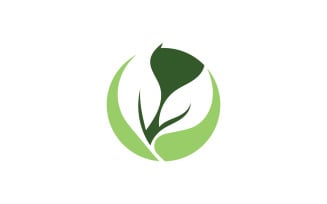 Eco Leaf Green Energy Logo Vector V25